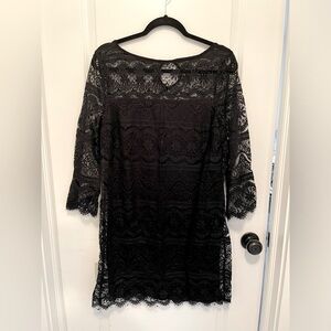 Max Studio Black Lace Dress Size Large